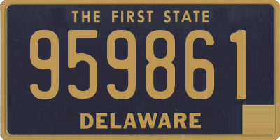 DE license plate 959861