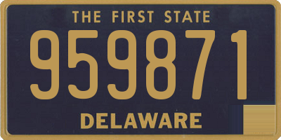 DE license plate 959871