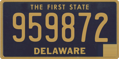 DE license plate 959872