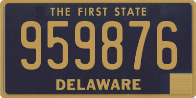 DE license plate 959876