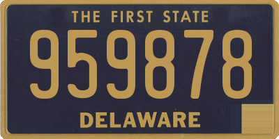 DE license plate 959878