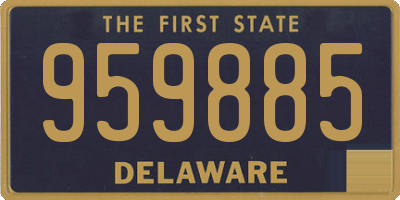 DE license plate 959885