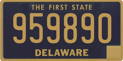 DE license plate 959890