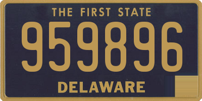 DE license plate 959896
