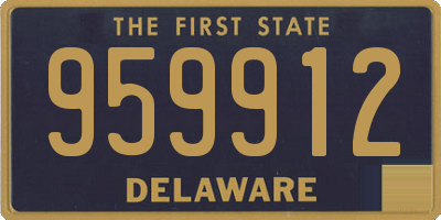 DE license plate 959912
