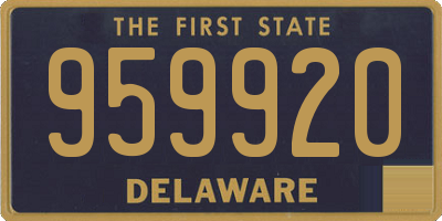 DE license plate 959920