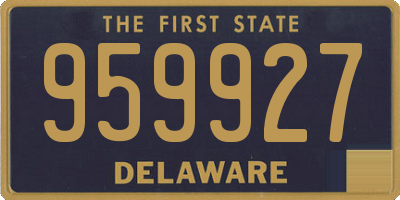 DE license plate 959927