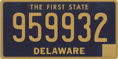 DE license plate 959932