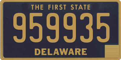 DE license plate 959935