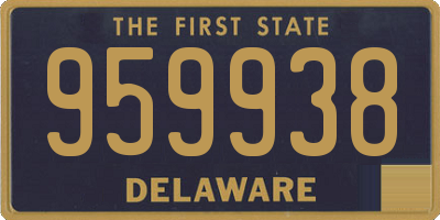 DE license plate 959938