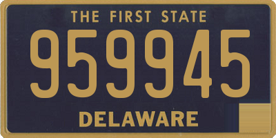 DE license plate 959945