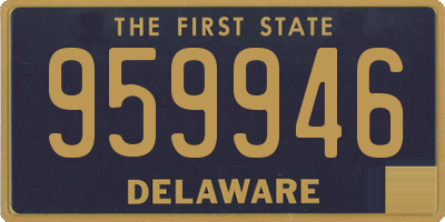 DE license plate 959946