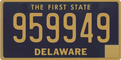 DE license plate 959949