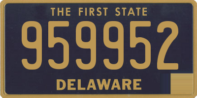 DE license plate 959952