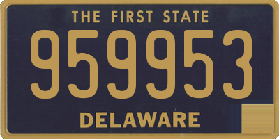 DE license plate 959953