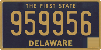 DE license plate 959956