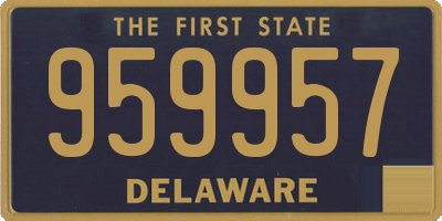 DE license plate 959957