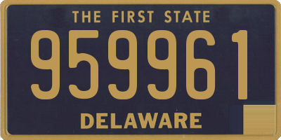 DE license plate 959961