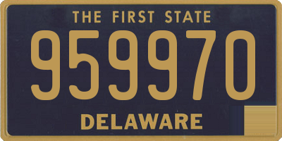 DE license plate 959970