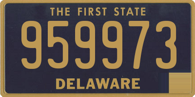DE license plate 959973