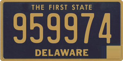 DE license plate 959974