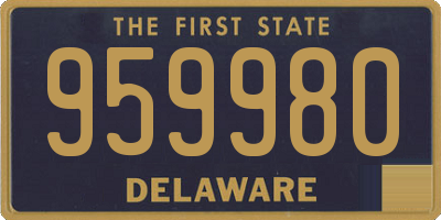 DE license plate 959980