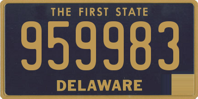 DE license plate 959983