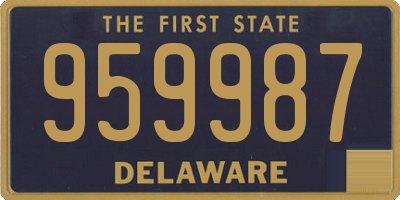 DE license plate 959987