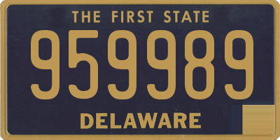 DE license plate 959989