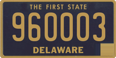 DE license plate 960003