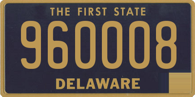 DE license plate 960008