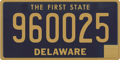 DE license plate 960025