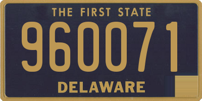 DE license plate 960071