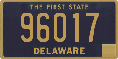 DE license plate 96017