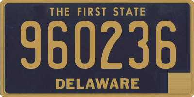 DE license plate 960236