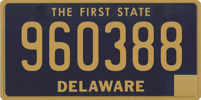 DE license plate 960388