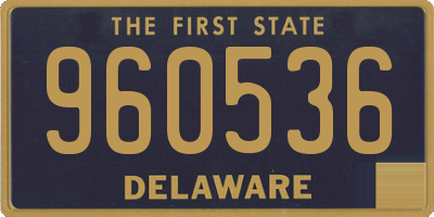 DE license plate 960536