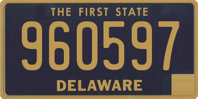 DE license plate 960597