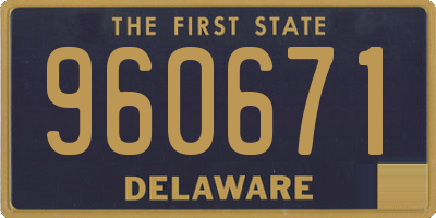 DE license plate 960671