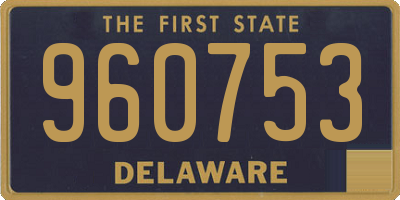 DE license plate 960753