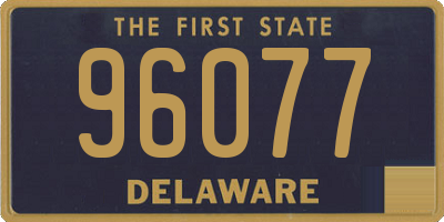 DE license plate 96077