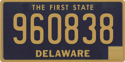 DE license plate 960838