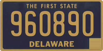 DE license plate 960890