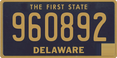 DE license plate 960892