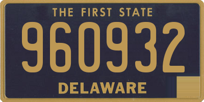 DE license plate 960932