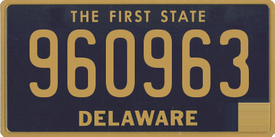 DE license plate 960963