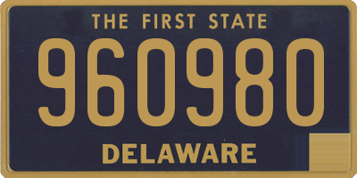 DE license plate 960980