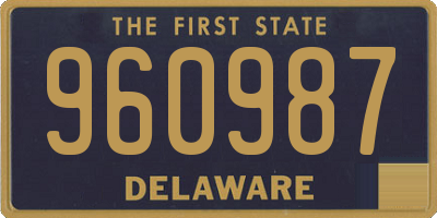 DE license plate 960987