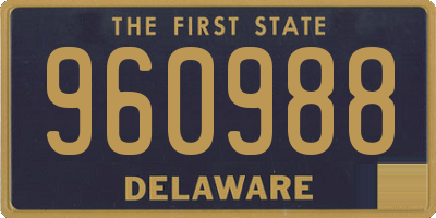 DE license plate 960988