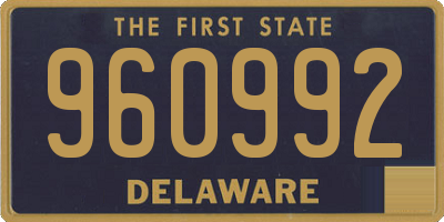 DE license plate 960992